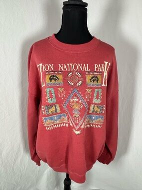 VINTAGE Zion National Park Crew Neck Sweatshirt